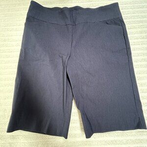 Debra C Women's Mid-Rise Pull-On Shorts Size Large Blue NWOT Elastic Waist